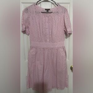 J. Crew Blush Eyelet Mini Dress
